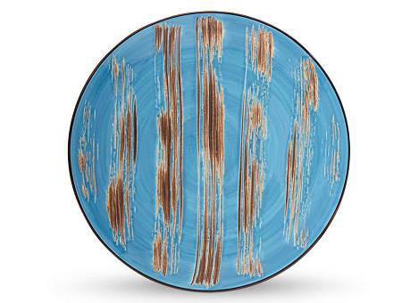 Talerz płytki 28 cm Wilmax - Scratch Niebieski 668616