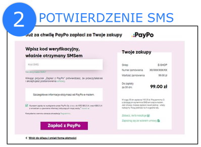 Paypo - potwierdzenie sms